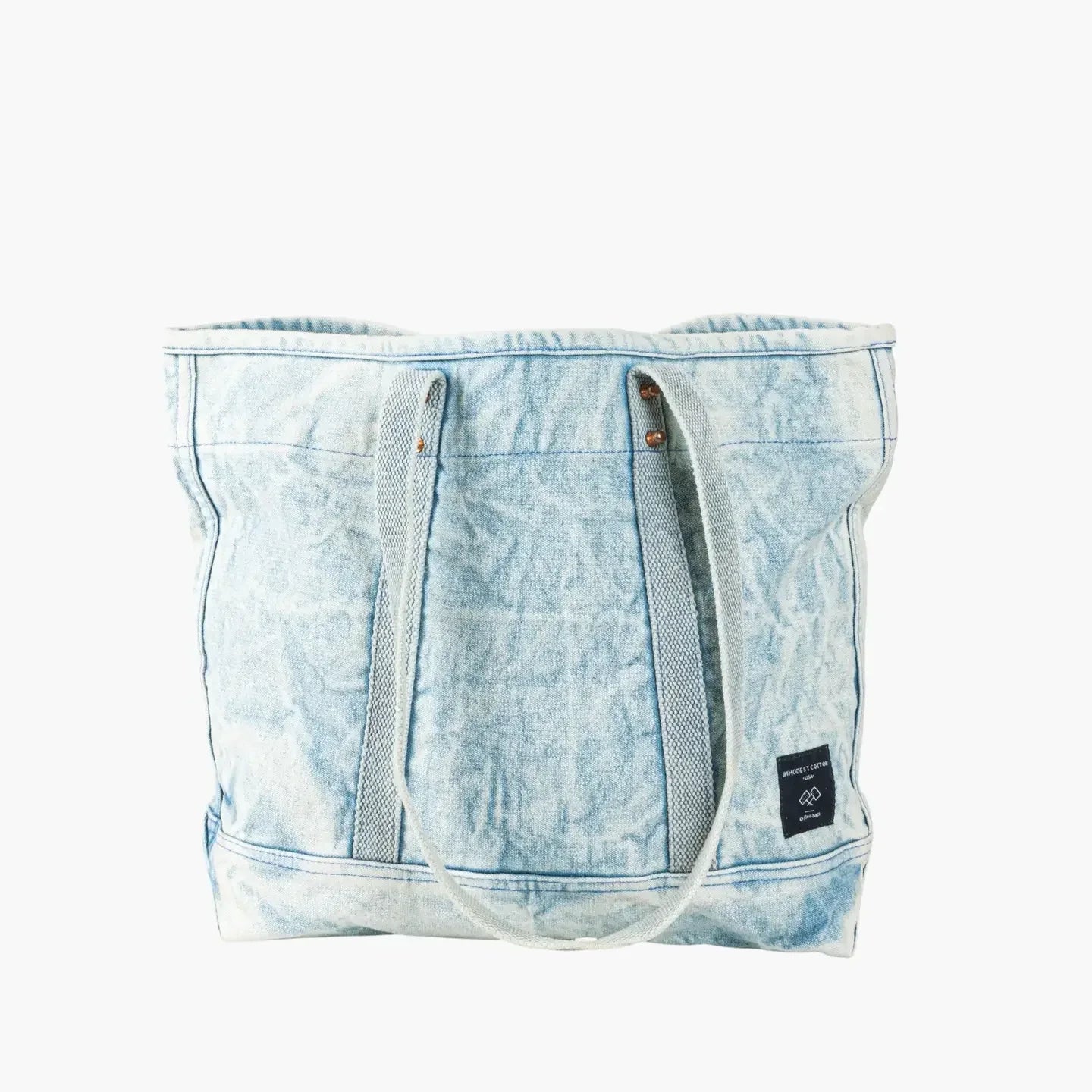 Immodest Cotton Small East West Tote | Acid Wash