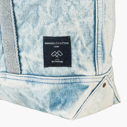 Immodest Cotton Small East West Tote | Acid Wash