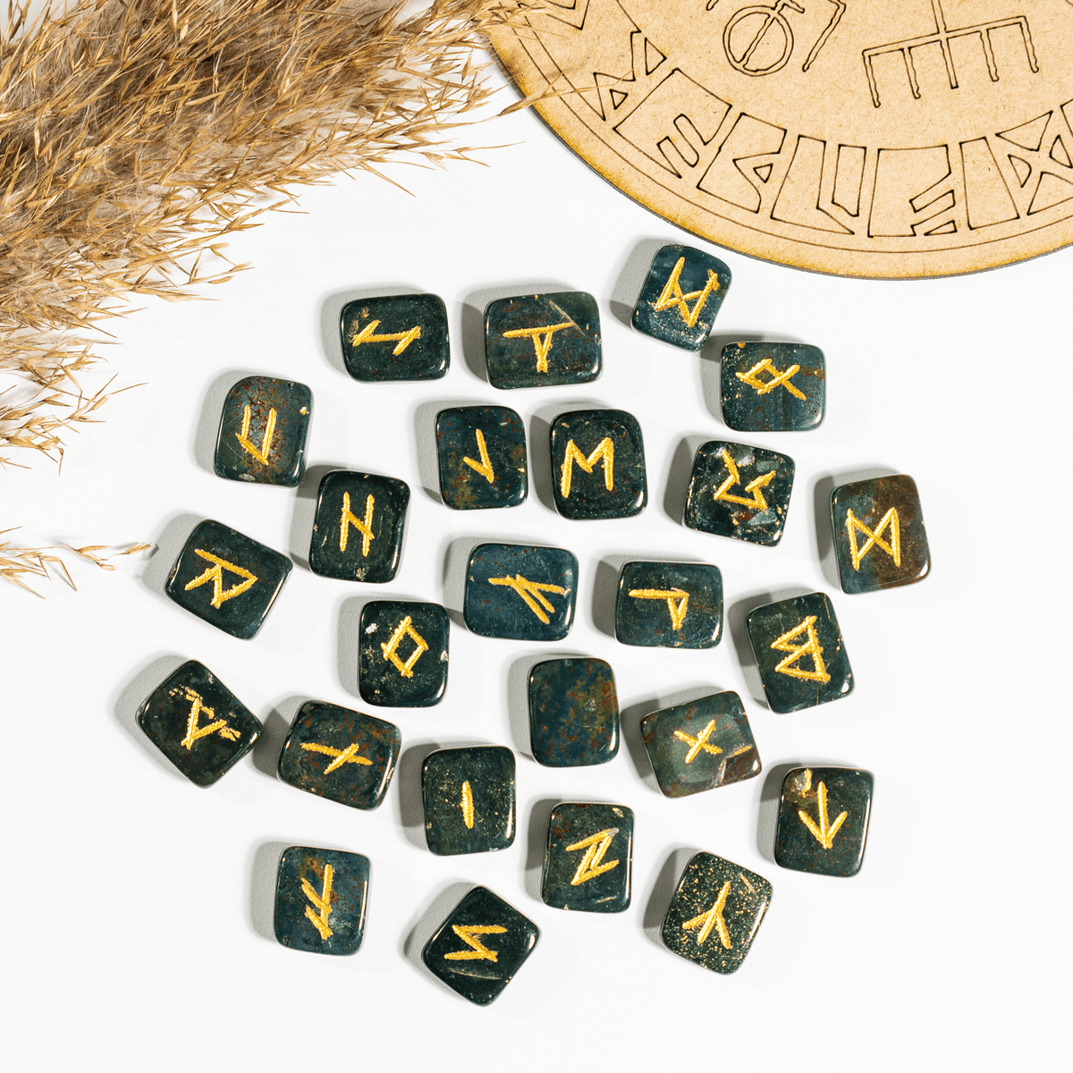 Futhark Rune Set | Bloodstone | Rune Stones | Runic Crystals