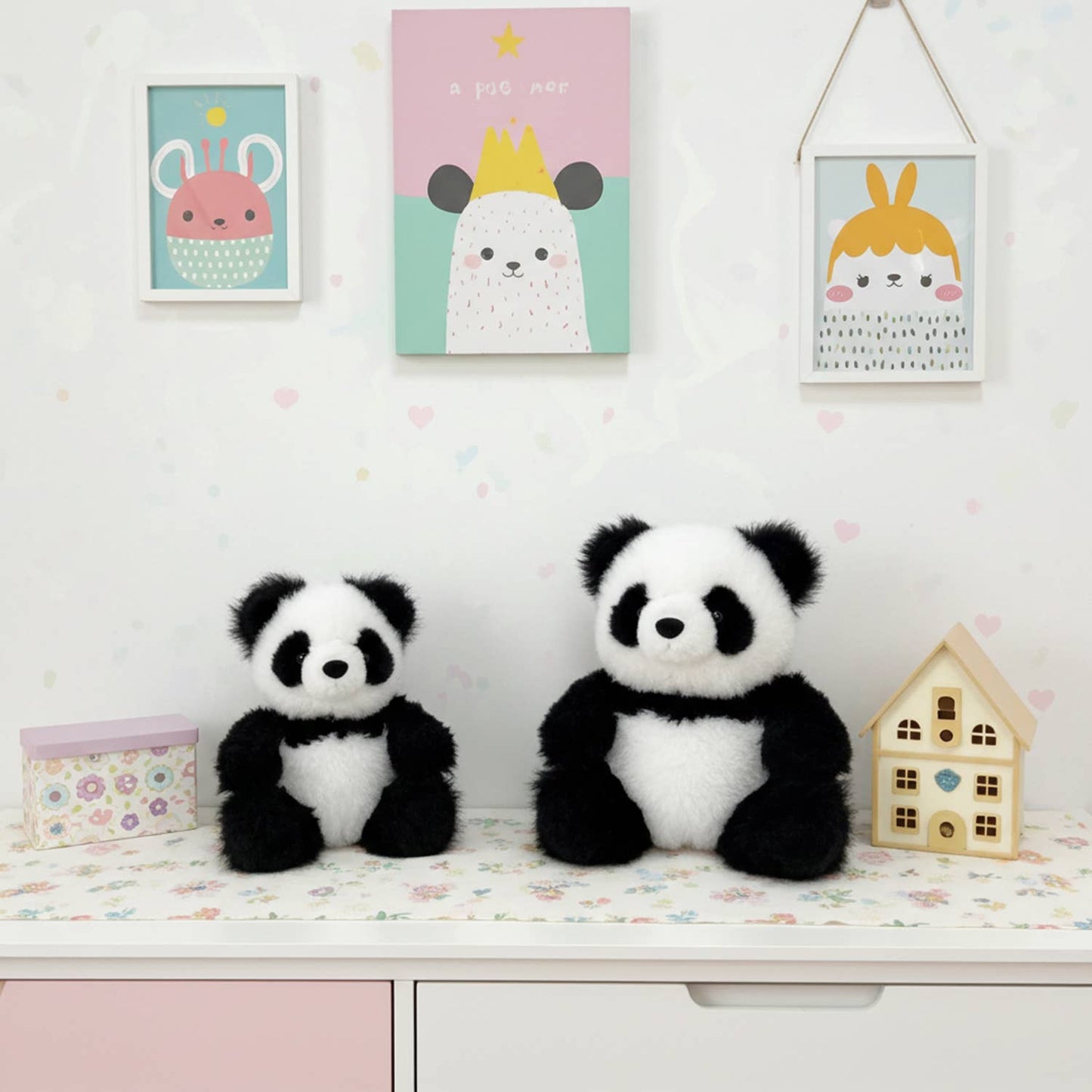 Alpaca Stuffed Animal - Panda - Small 7"