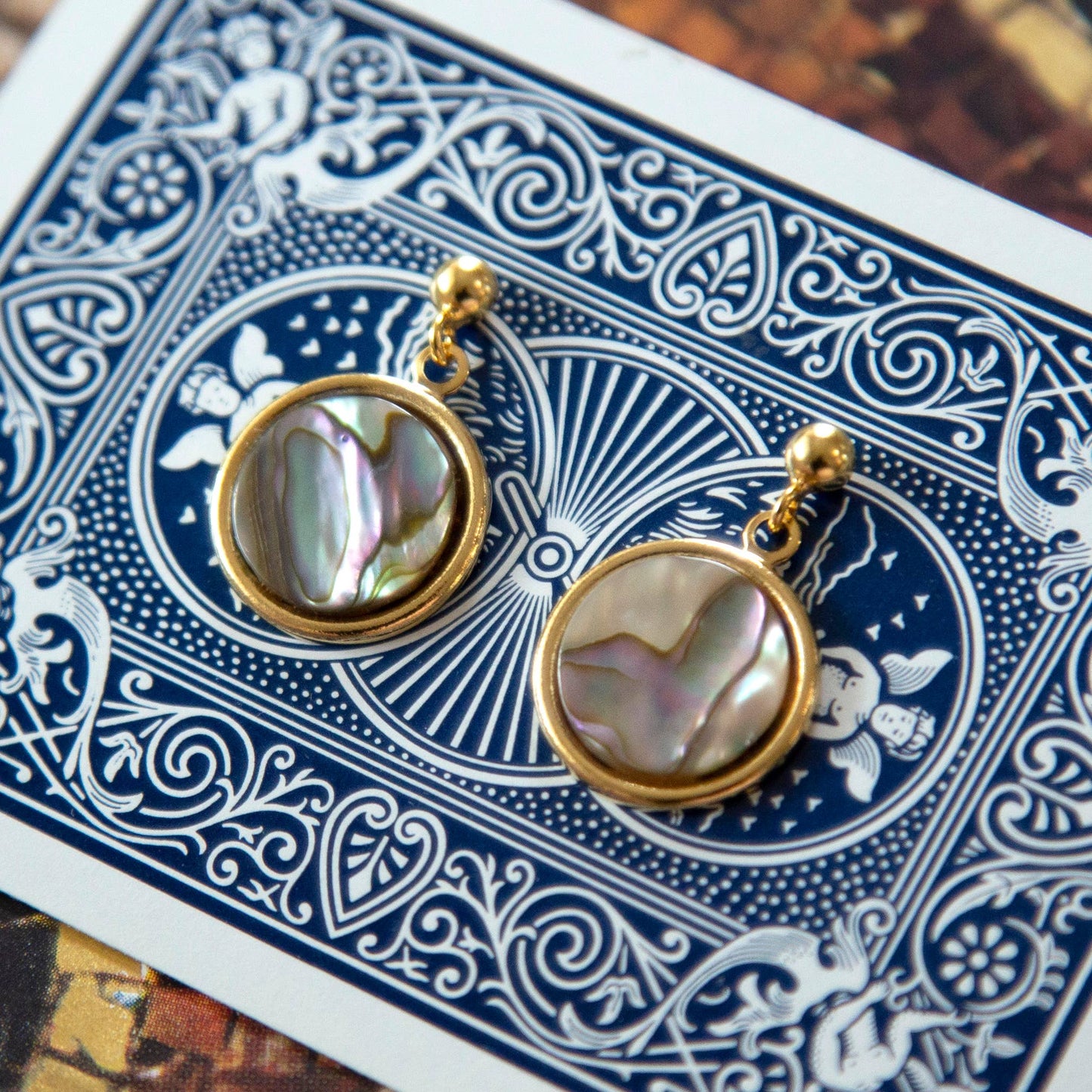 Kindred Objects Abalone Shell Earrings