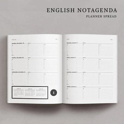 Raoul & Simone Daily Planner/Agenda Notebook
