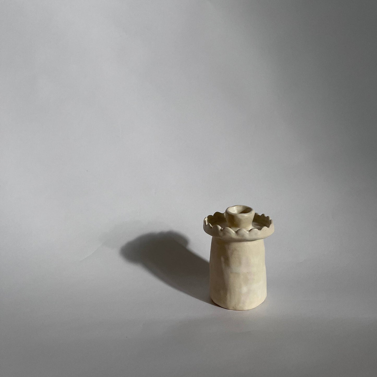 Tall Scalloped Candleholder