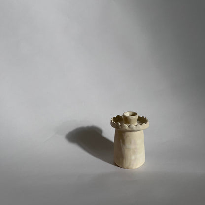 Tall Scalloped Candleholder
