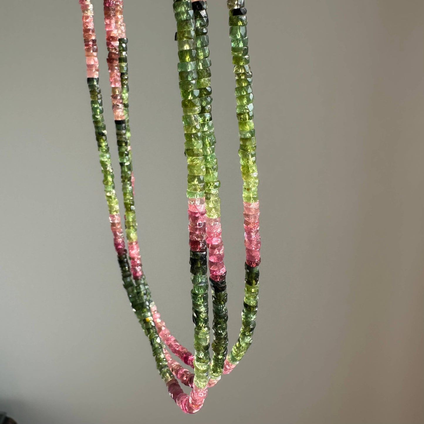 Anokhi Green Green + Pink Tourmaline Necklace