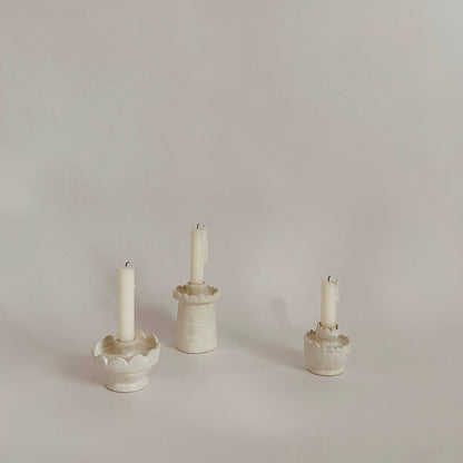 Tall Scalloped Candleholder