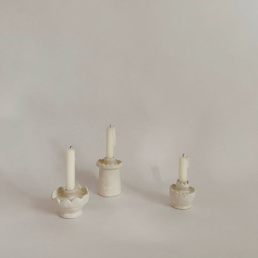 Oon Shoppette Tall Scalloped Candleholder