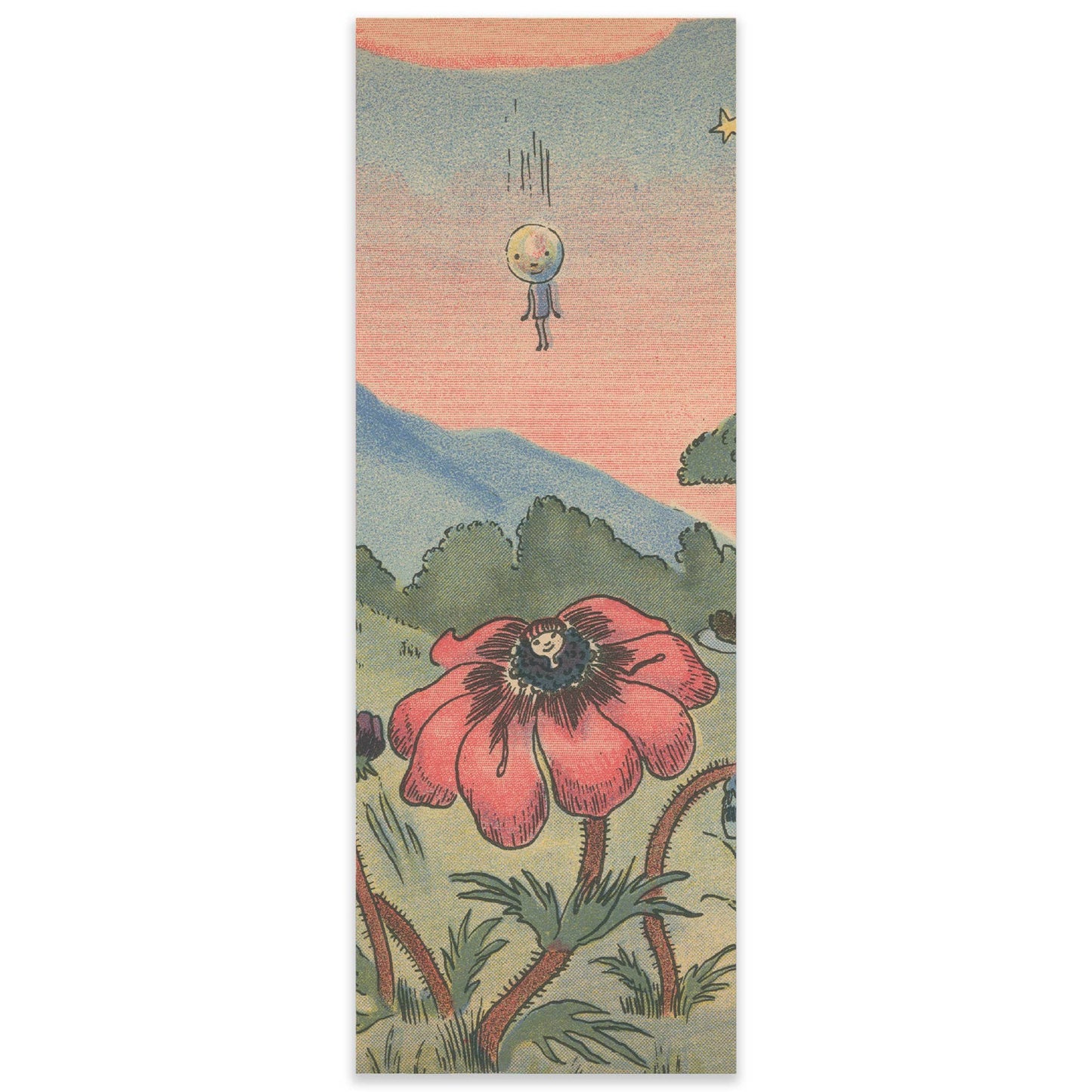 Bookmark - vintage raindrop illustration - 50 Watts