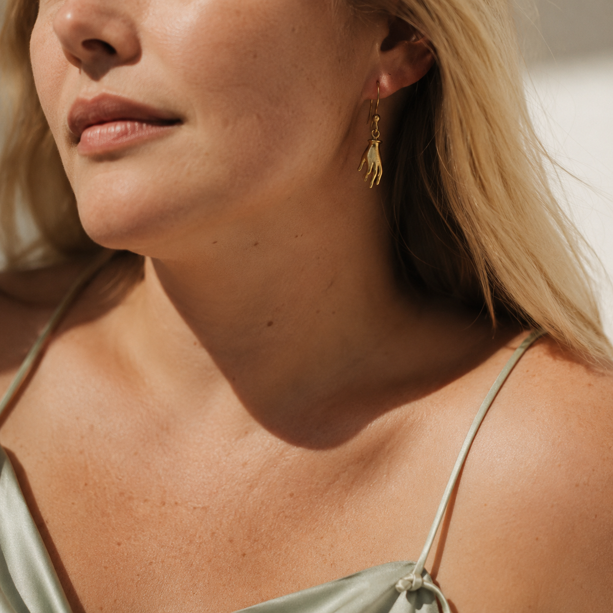 Mudra Hands Earrings | Dangle Earrings | 18K Gold-Plated