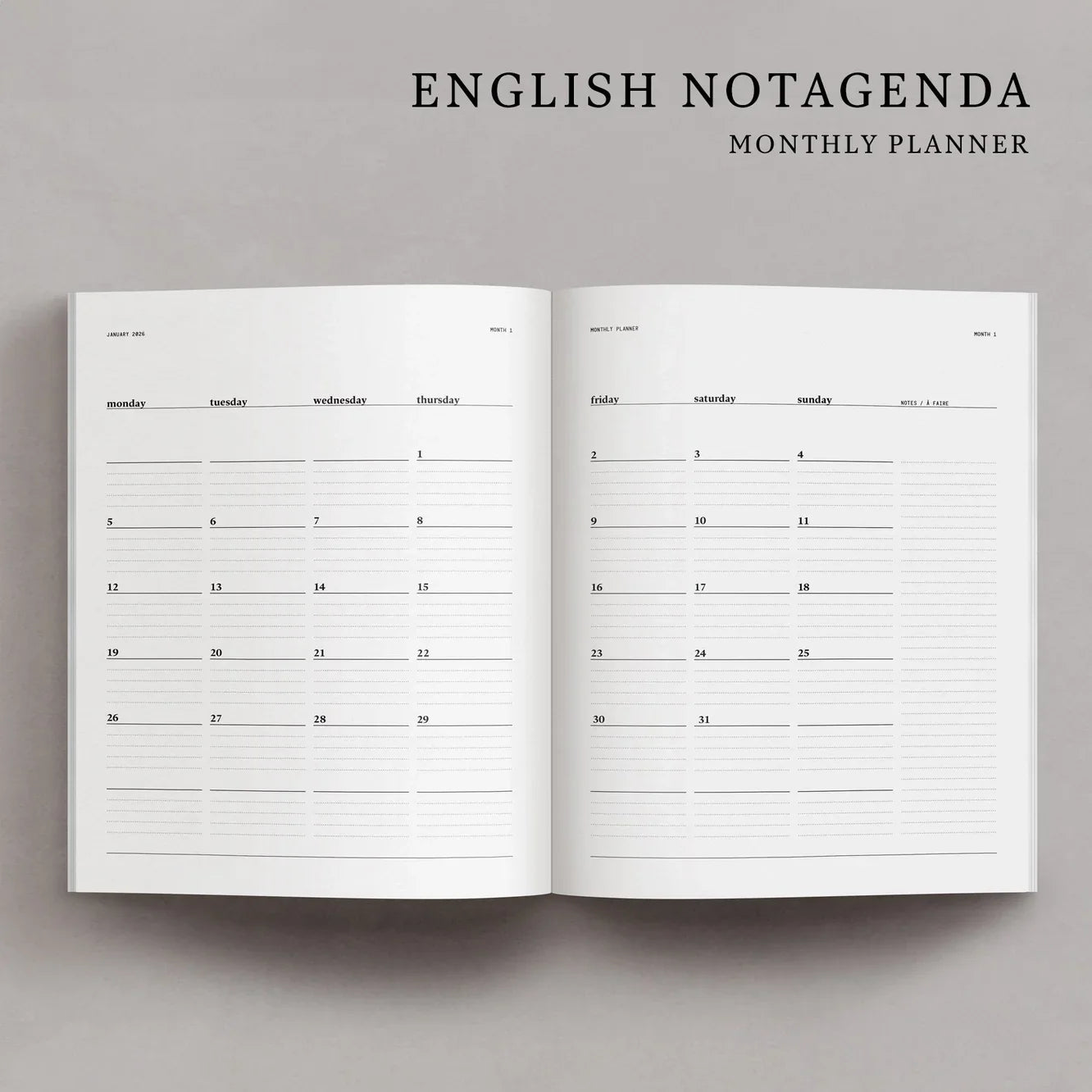 Raoul & Simone Daily Planner/Agenda Notebook