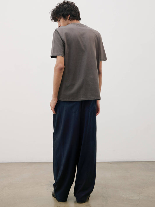 Common Market Cyrus Pants | Seersucker Barrel Pants with Pleats