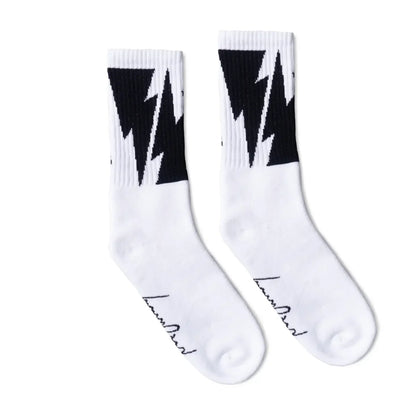 SOCCO x Mike Vallely White Clean Bolt Socks