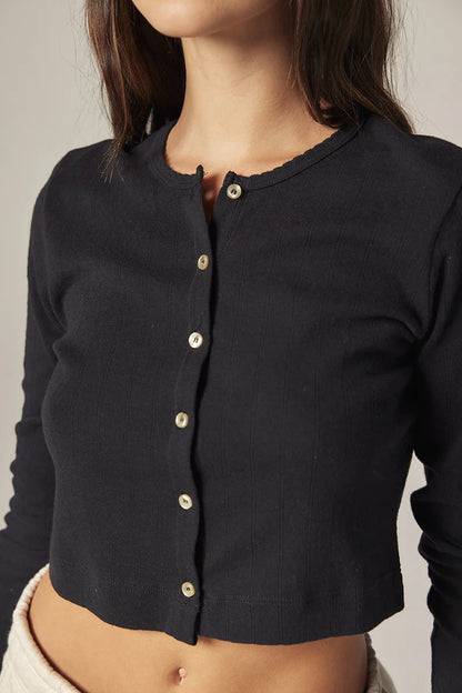 Amente Button Down Short Cardigan