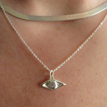 Dea Dia Silver Evil Eye Necklace