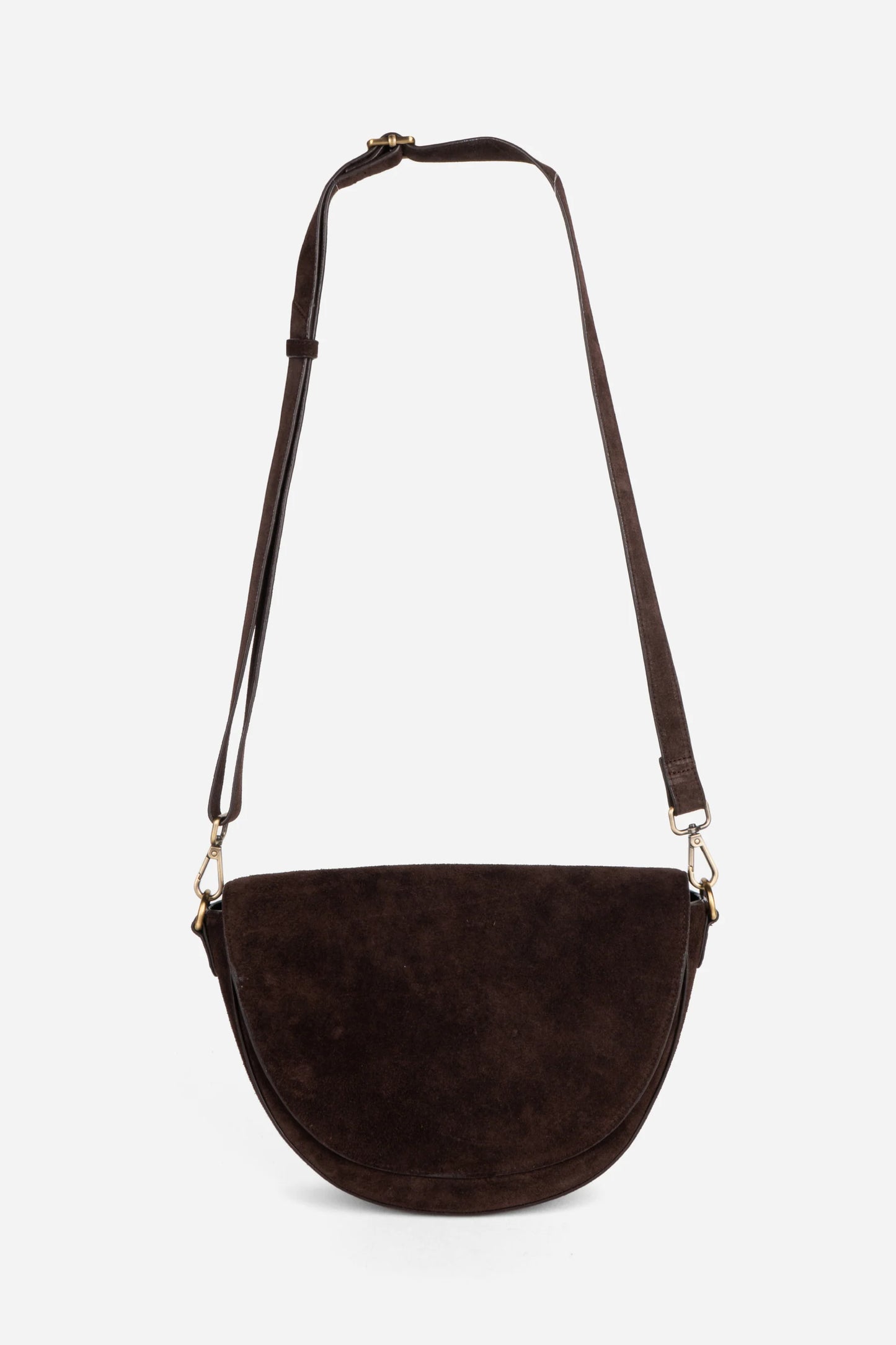 Intentionally Blank Michigan Suede Half Moon Purse