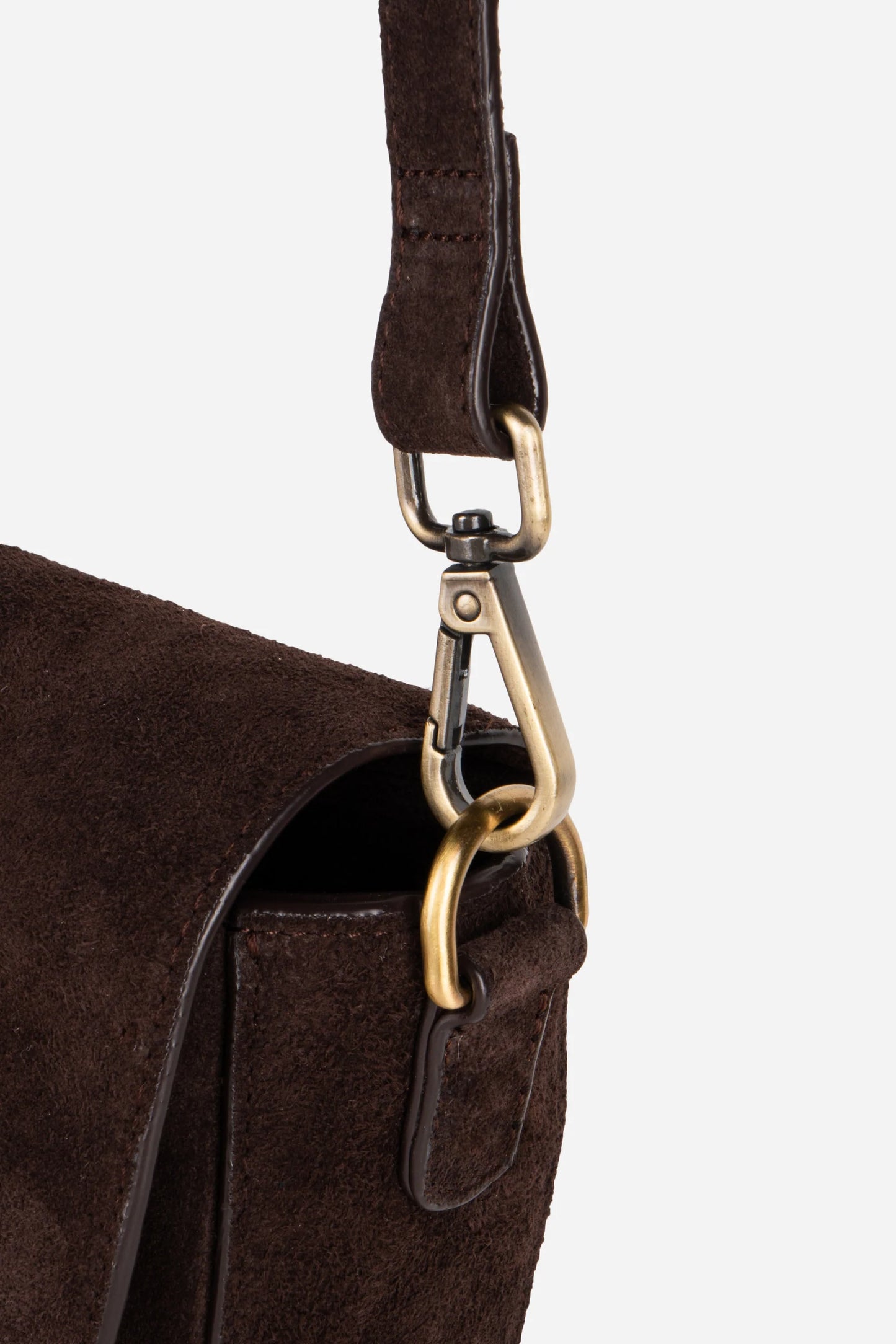 Intentionally Blank Michigan Suede Half Moon Purse
