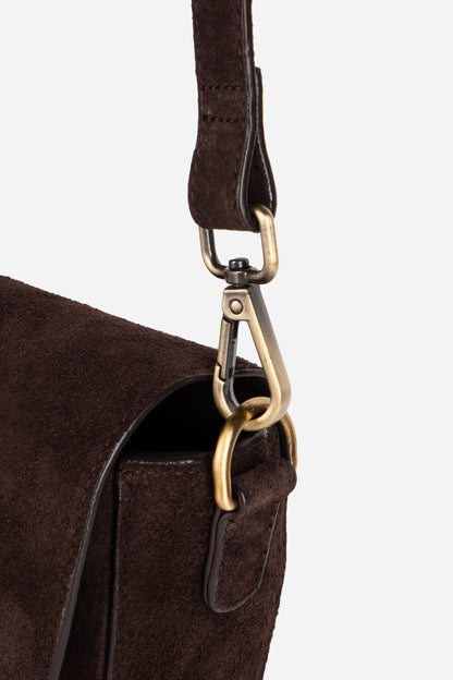 Intentionally Blank Michigan Suede Half Moon Purse