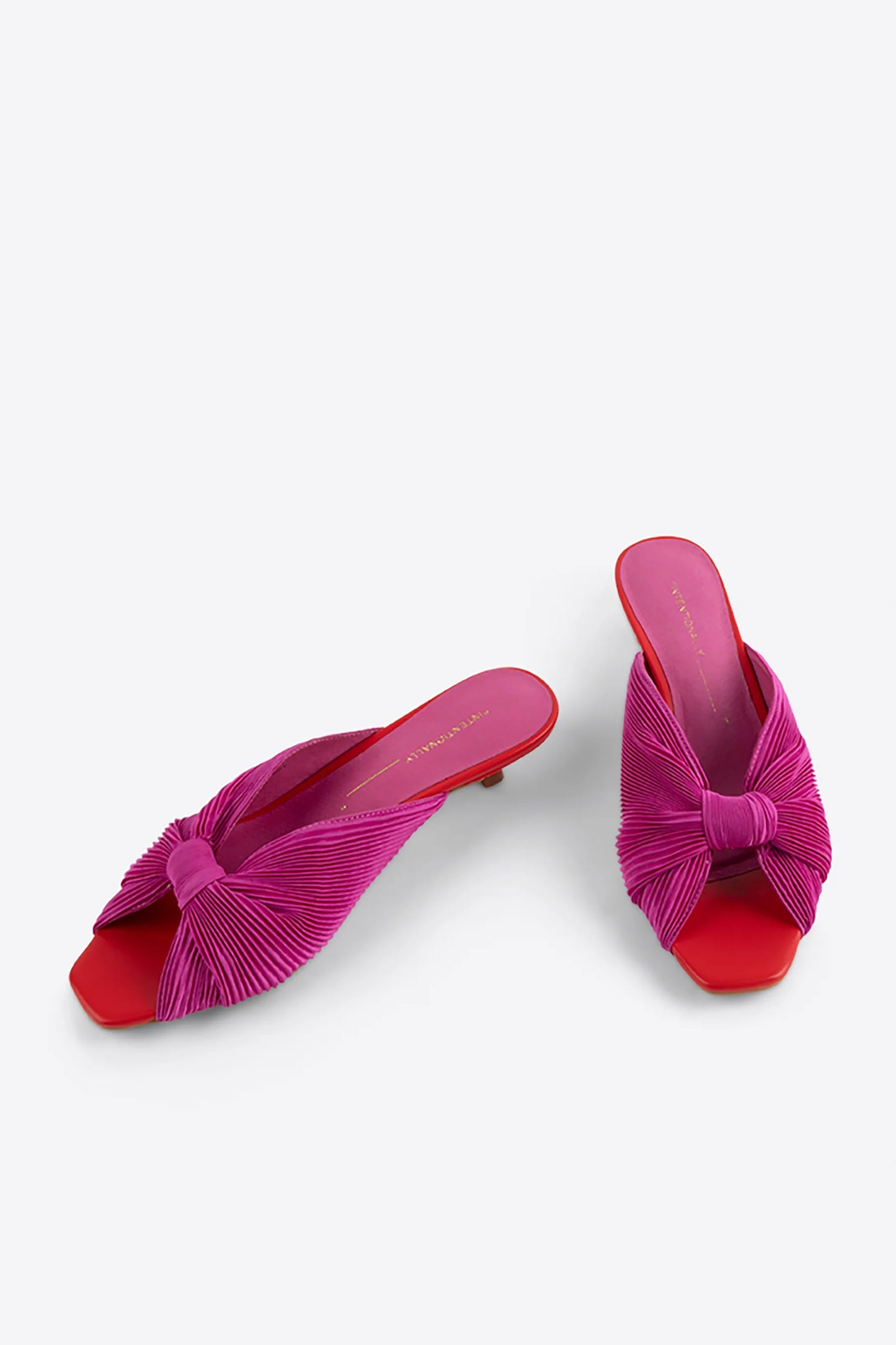 Intentionally Blank Curfew Kitten Heel Satin Sandal
