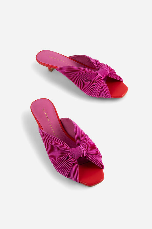 Intentionally Blank Curfew Kitten Heel Satin Sandal