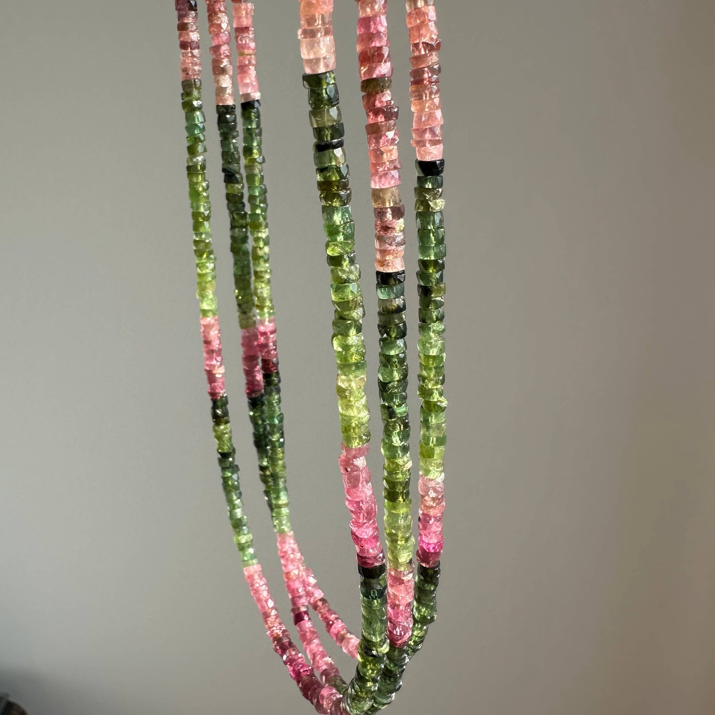 Anokhi Green Green + Pink Tourmaline Necklace
