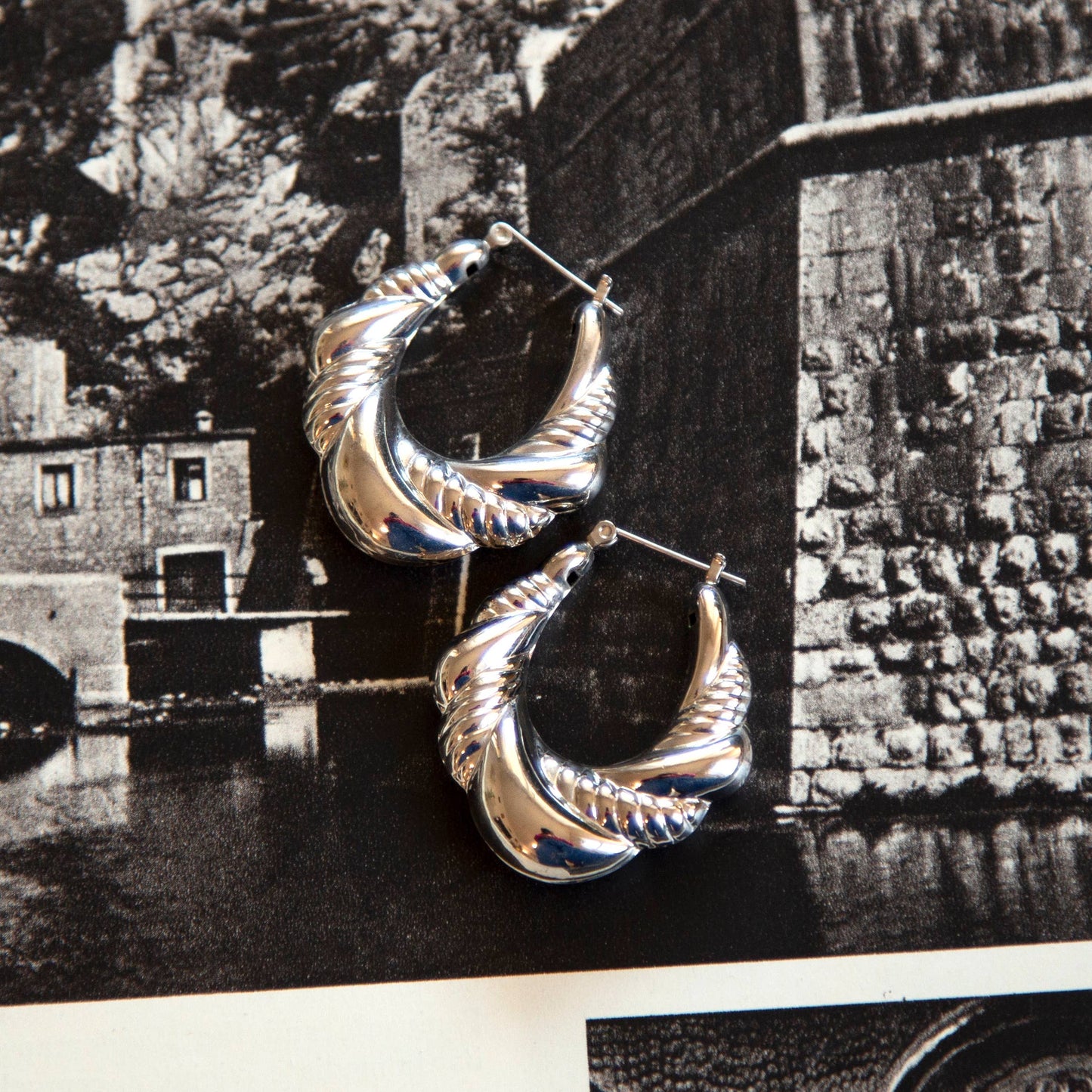 Kindred Objects Jumbo Silver Hoops (Braided)