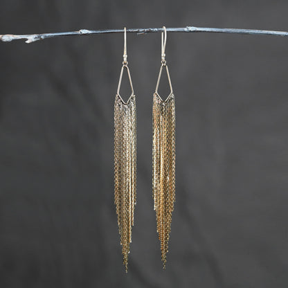 Super Dramatic Golden Mermaid Shimmer Earrings