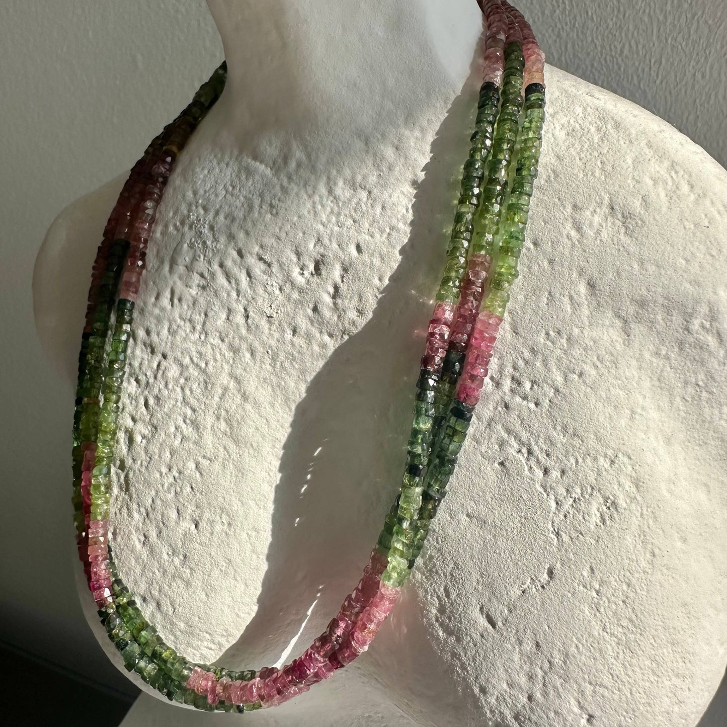 Anokhi Green Green + Pink Tourmaline Necklace