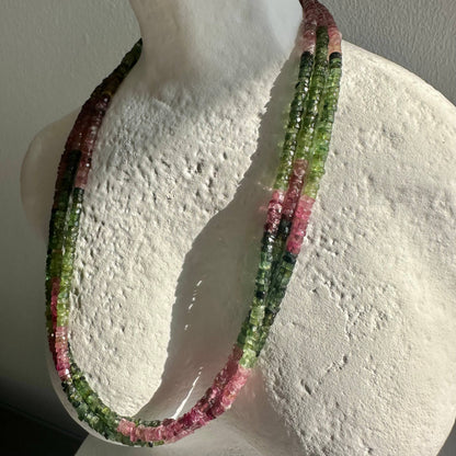 Anokhi Green Green + Pink Tourmaline Necklace