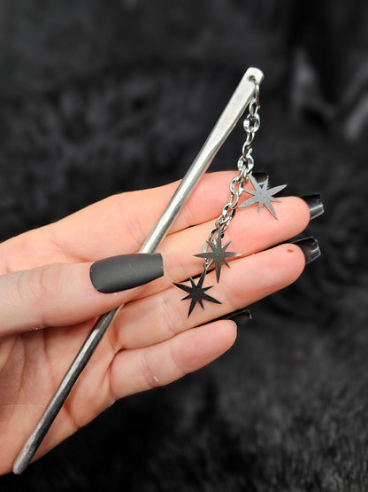 STARS Dangle Hair Stick / Aluminum