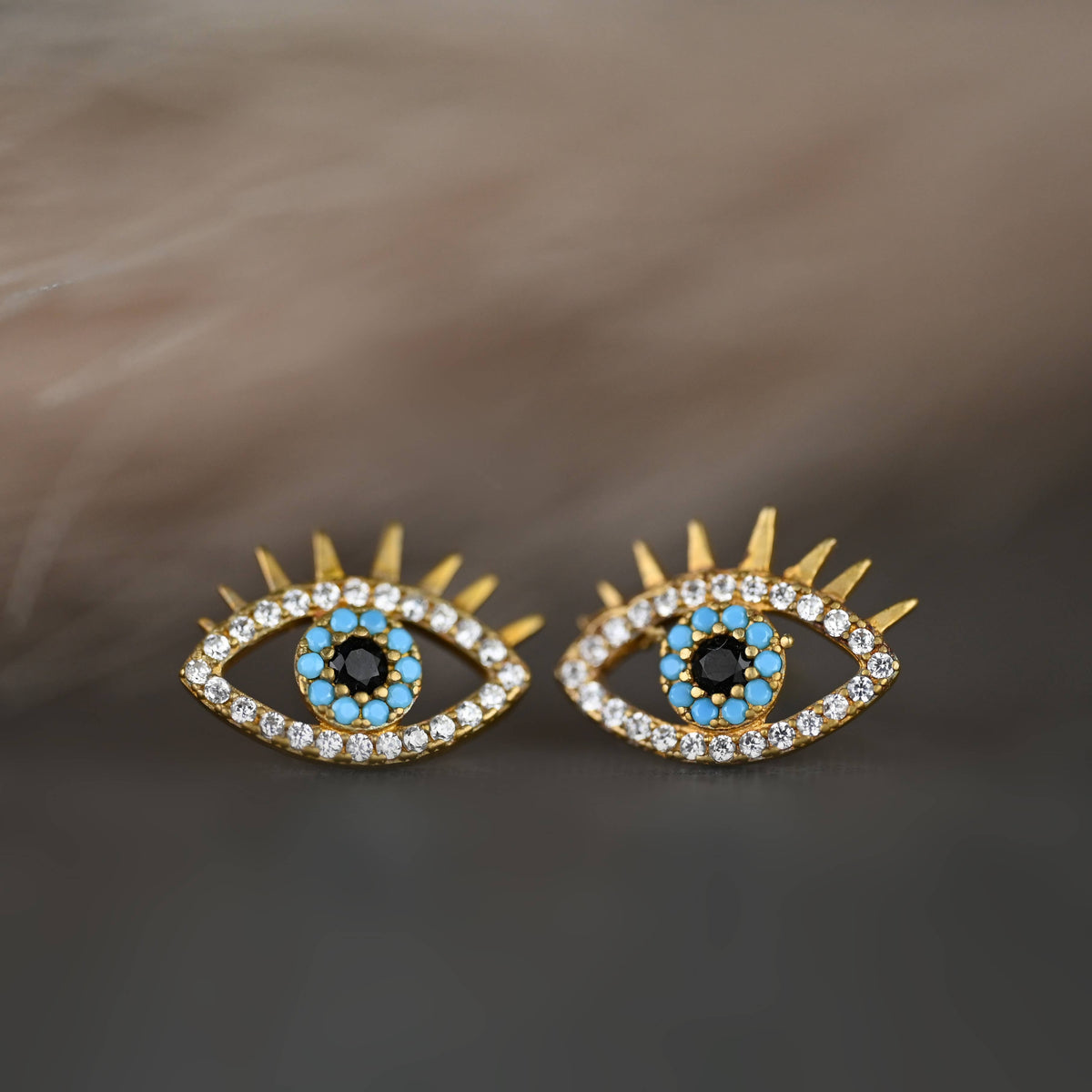 Pave Crystal Eye Studs