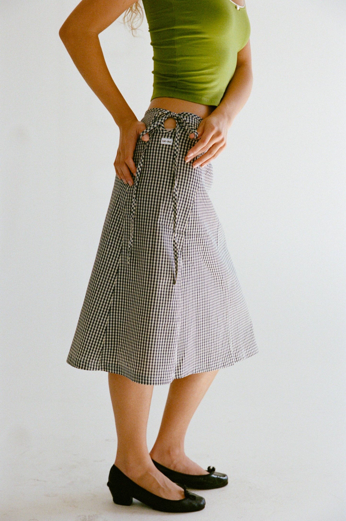 Rat Boi Keyhole Midi Skirt Navy