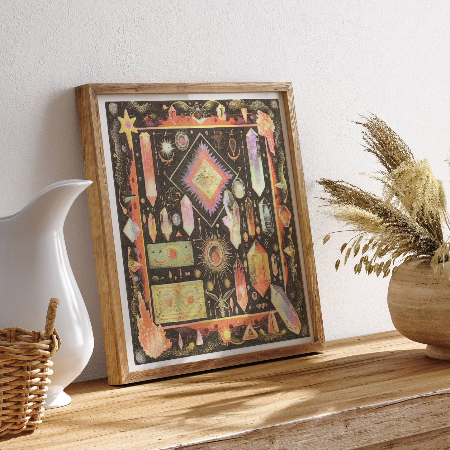Sacred Crystals Risograph Print