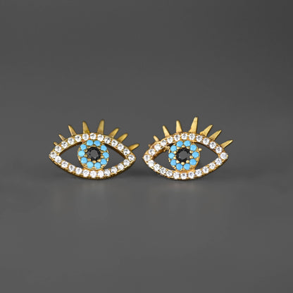 Pave Crystal Eye Studs