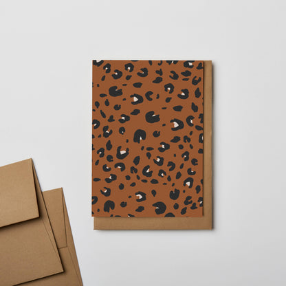 LEOPARD PRINT NOTECARD