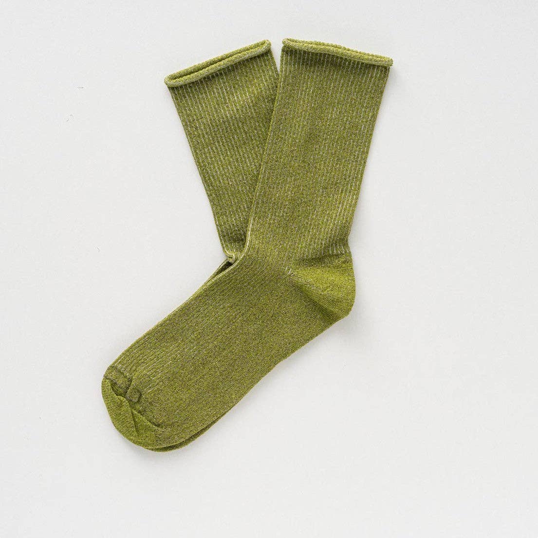 KLUE Glitter Lurex socks in eco-friendly Lyocell | Olive Green