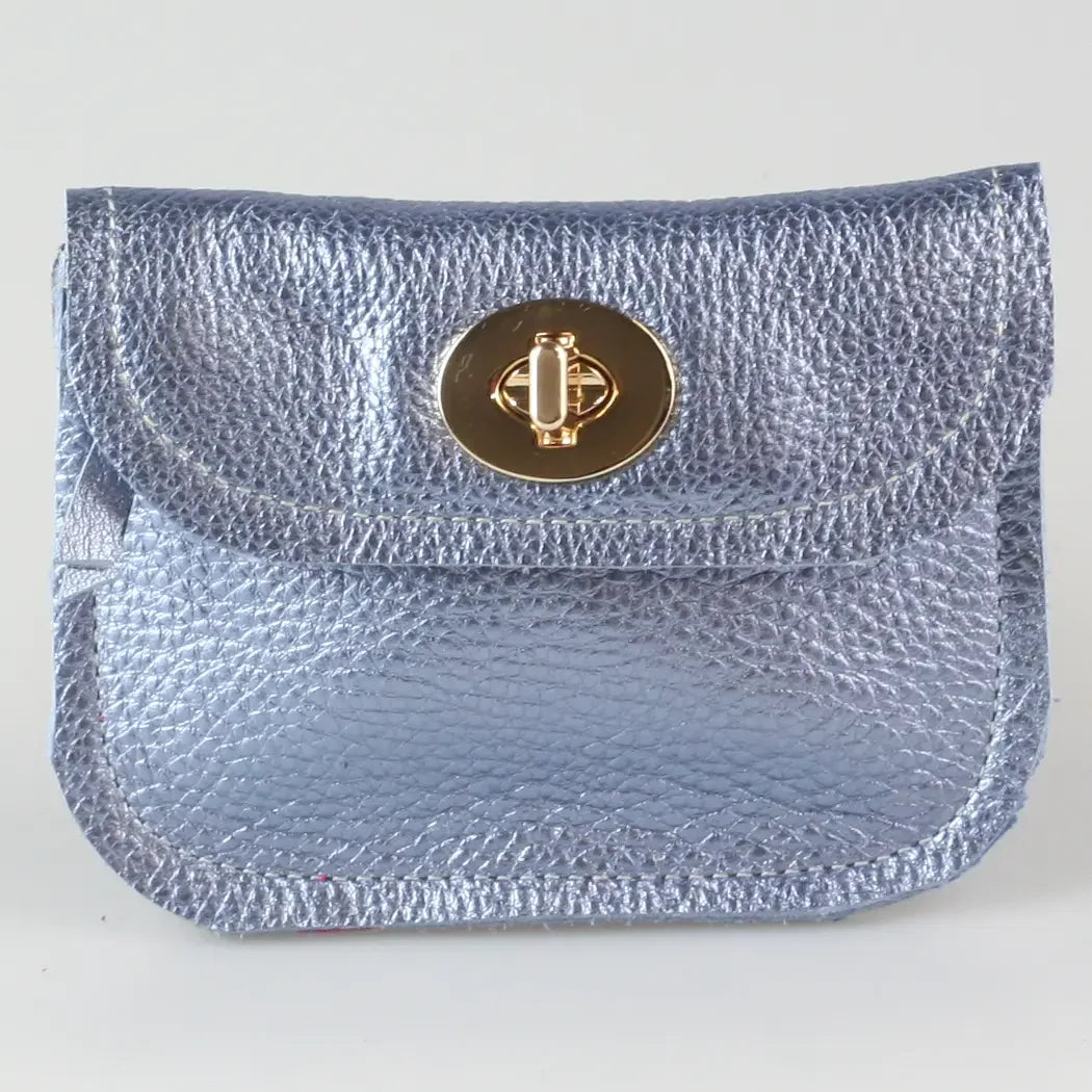 Zina Kao Metallic Turnlock Wallet
