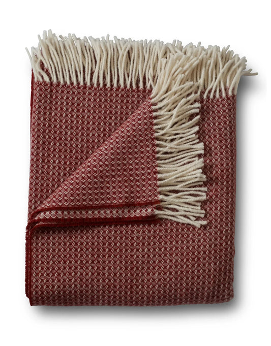 Evangeline Linens Diamond Wool Throw Blanket