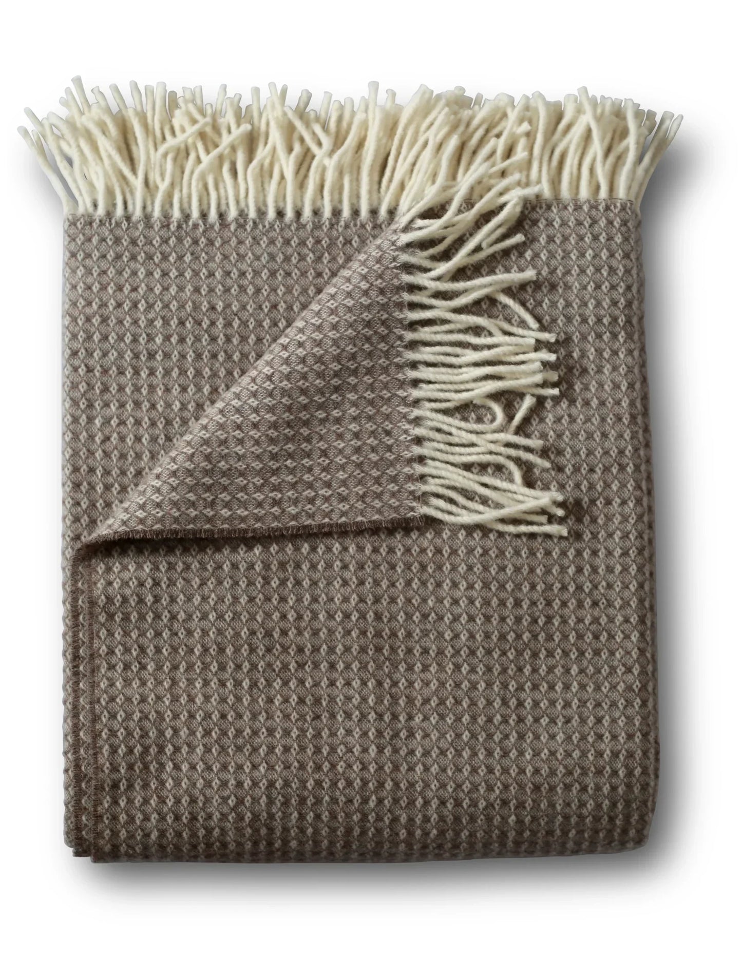 Evangeline Linens Diamond Wool Throw Blanket