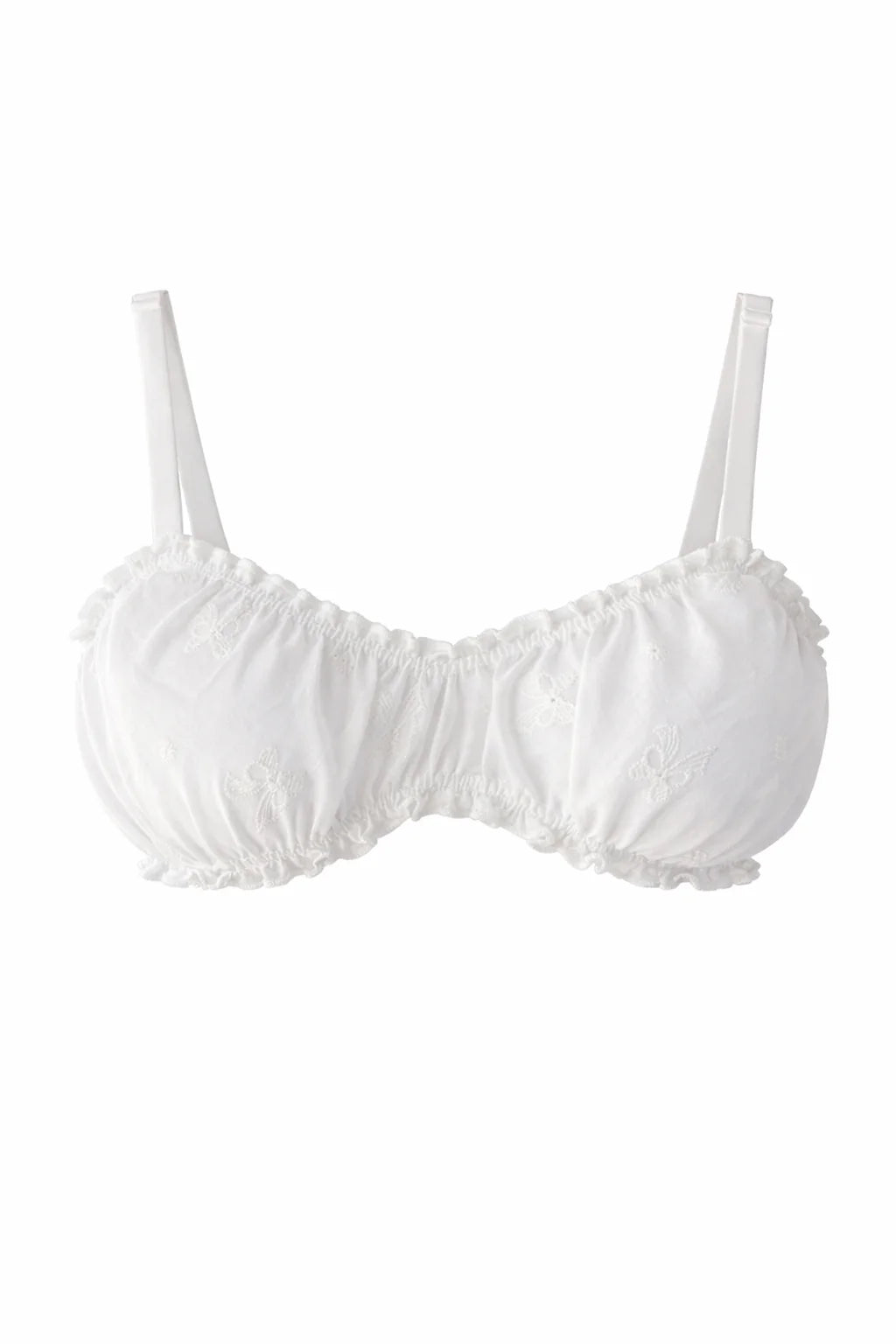 The Soleil Bow Eyelet Cotton Bralette | Dyke Queen
