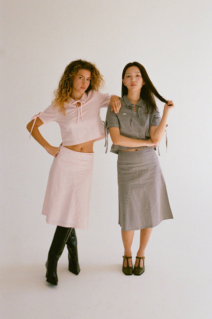 Rat Boi Keyhole Midi Skirt Navy