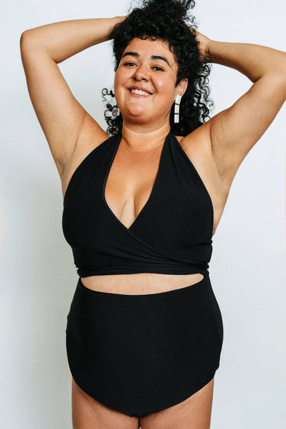 Altar Selka Swimsuit in Black Ribknit