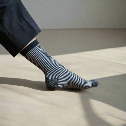 KLUE Glitter Lurex socks in eco-friendly Lyocell | Stripes Black