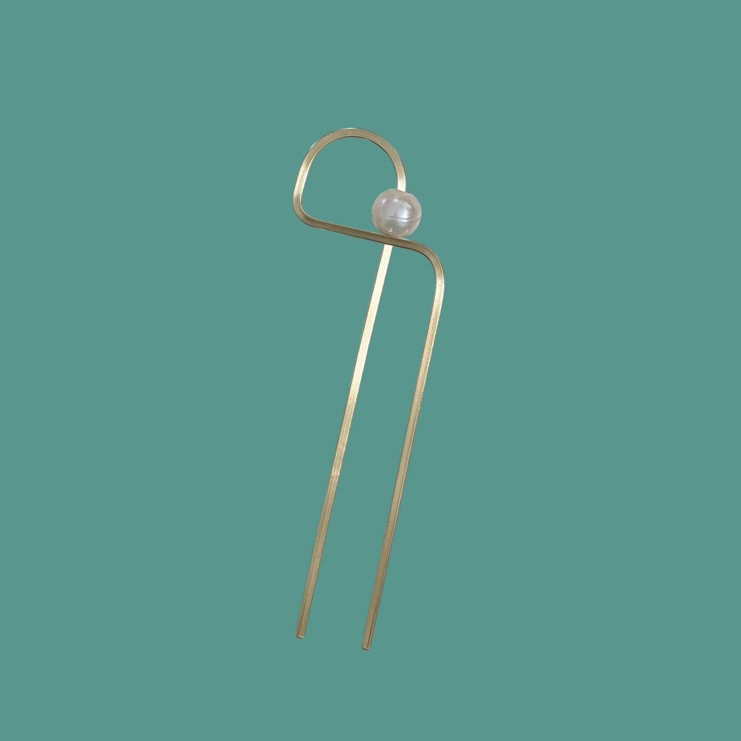 Abstract Hair Fork - Cream Pearl