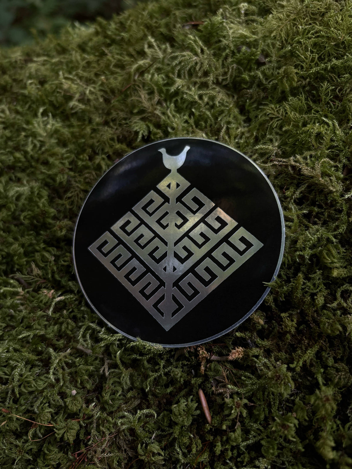 Sacred Tree Sticker - Silver