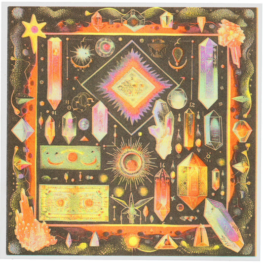 Sacred Crystals Risograph Print