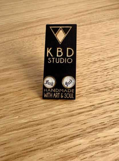 KBD Studios Tiny Picture Studs (Gothic Font Fuck)
