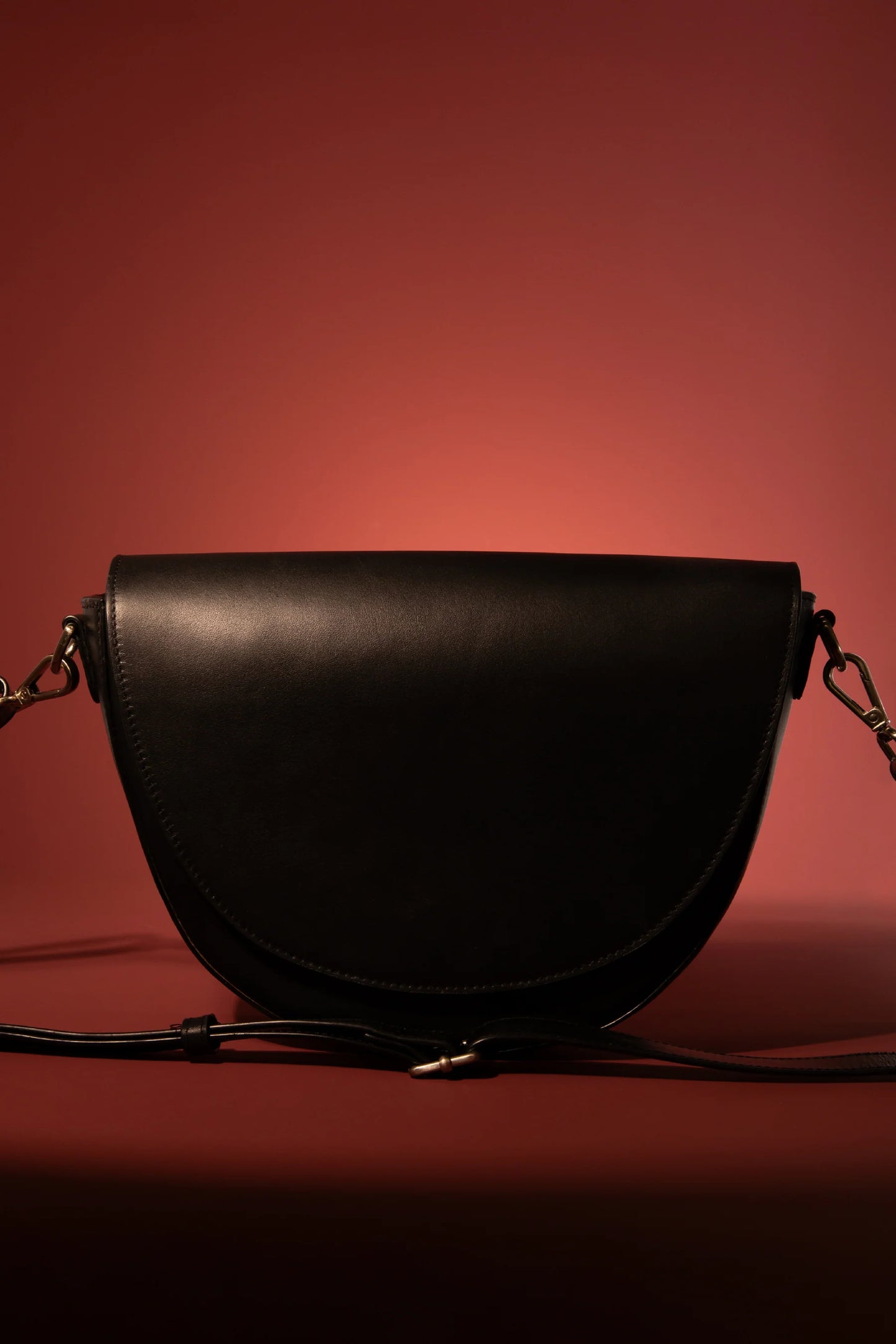 Intentionally Blank Michigan Leather Half Moon Purse