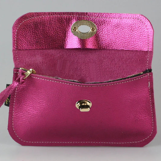 Zina Kao Metallic Turnlock Wallet