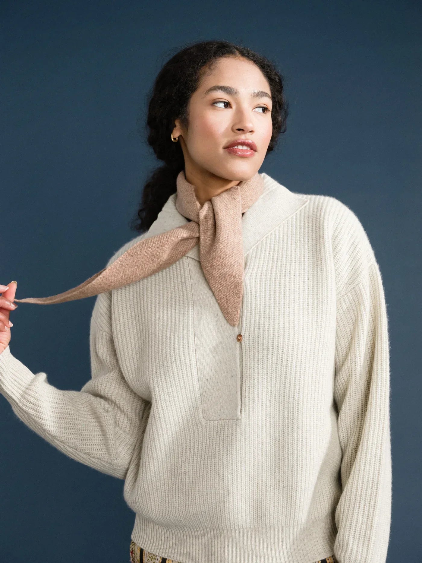 Hansel from Basel Cashmere Triangle Scarf: 3 Colors