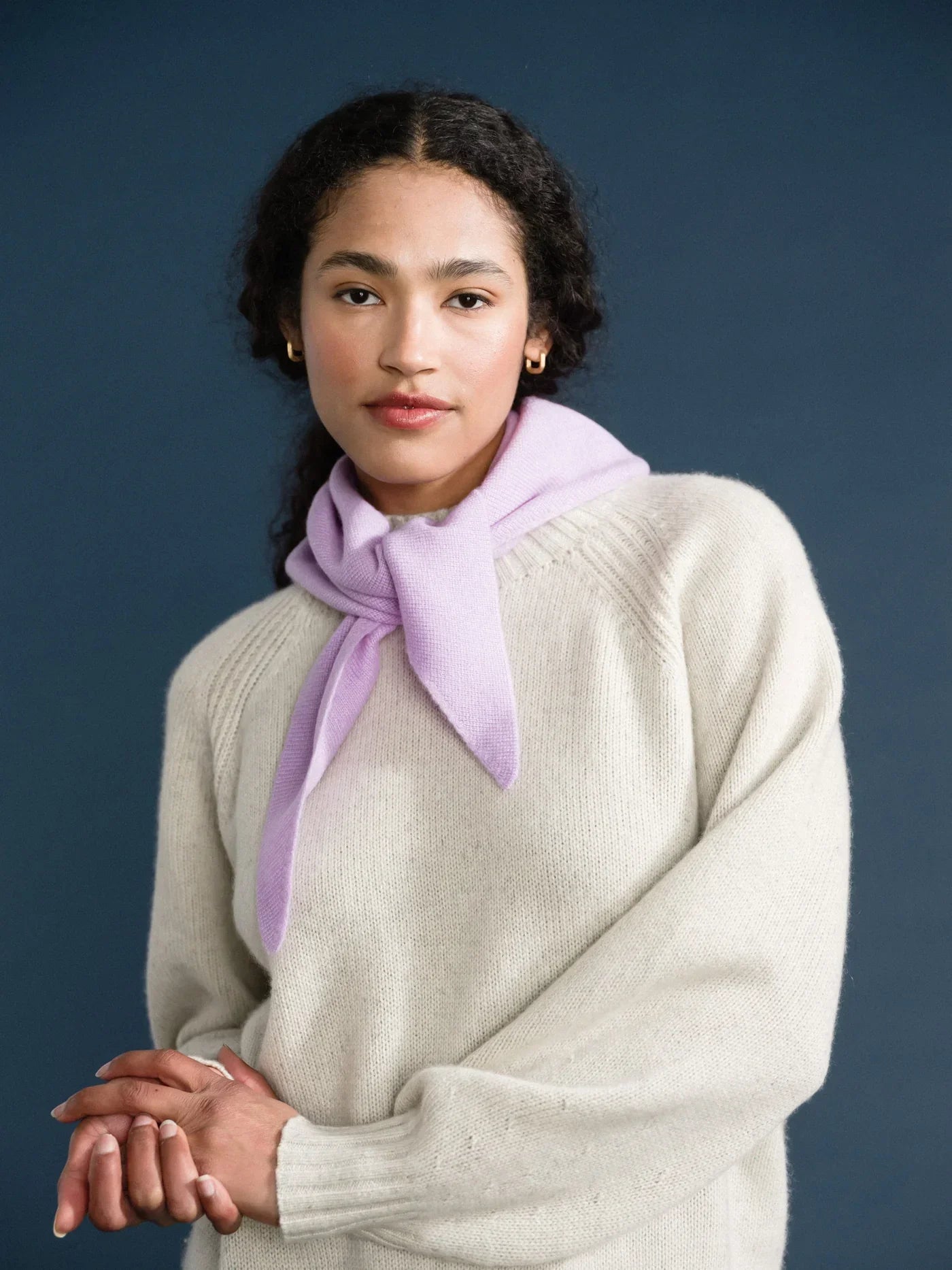 Hansel from Basel Cashmere Triangle Scarf: 3 Colors